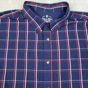 Liberty Blues Shirt Men 9xLarge Blue Red Plaid Button